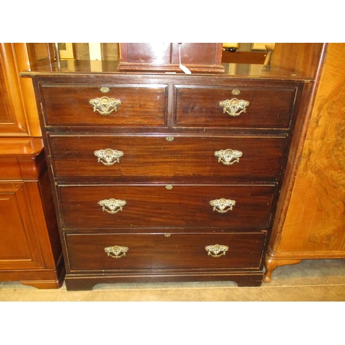 543 - Late Victorian Chest of 5 Drawers, 106cm