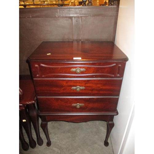 553 - Reproduction Mahogany Lid Top and 2 Drawer Cutlery Cabinet