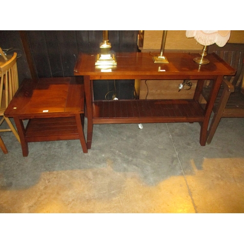 557 - Chinese Style Console Table and Lamp Table, 120x40cm and 60x60cm