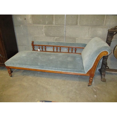 587 - Late Victorian Chaise Longue, 180cm long approx.