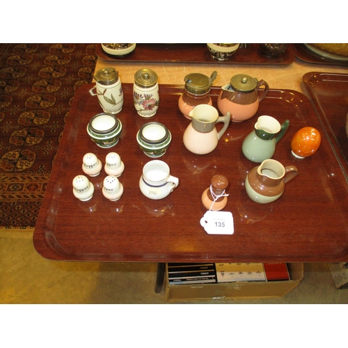 135 - MacIntyre Pottery Condiments, Jugs etc