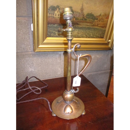 168 - Art Nouveau Brass Table Lamp