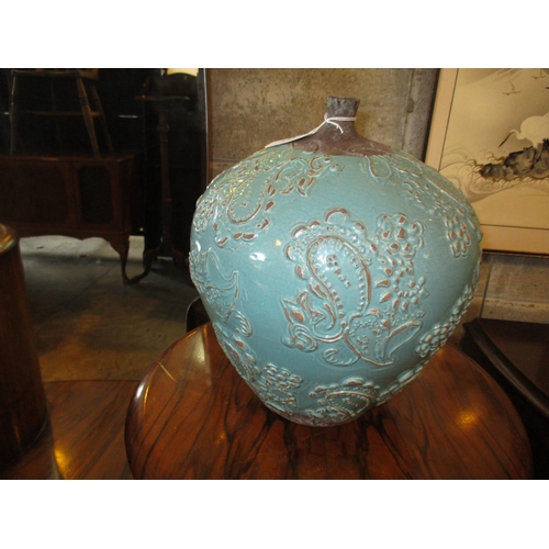 184 - Decorative Turquoise Glazed Vase