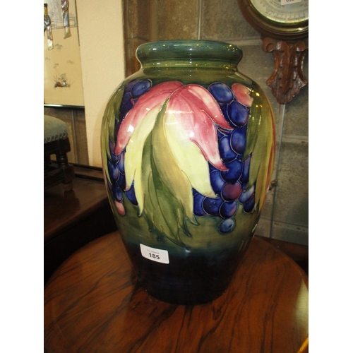 185 - Moorcroft Pottery Leaves and Berries Vase, 34cm