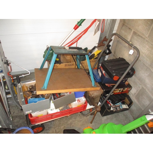 193 - Trolley, Strimmer and a Quantity of Power and Hand  Tools etc