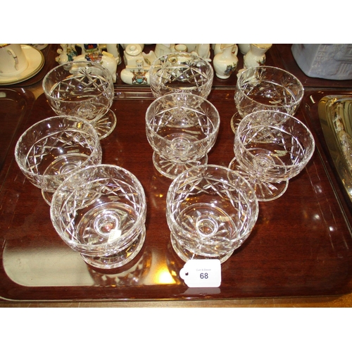 68 - Set of 8 Crystal Sundae Dishes