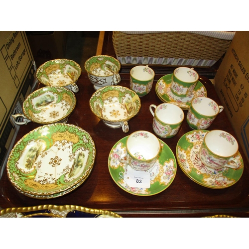 83 - Mintons 11 Piece Coffee Set and Victorian Hand Painted Tea China