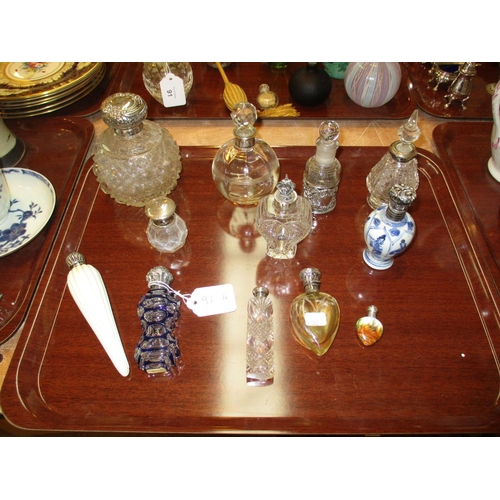 91A - Collection of Silver Top and Other Scent Bottles (12)