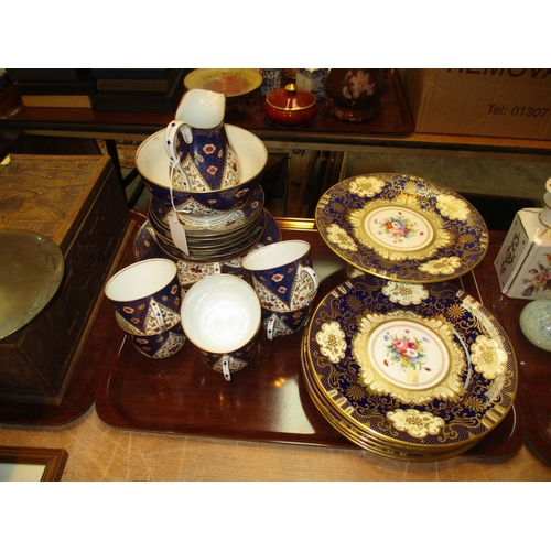 92 - Crown Staffordshire 7 Piece Fruit Service and 20 Piece Porcelain Tea Set