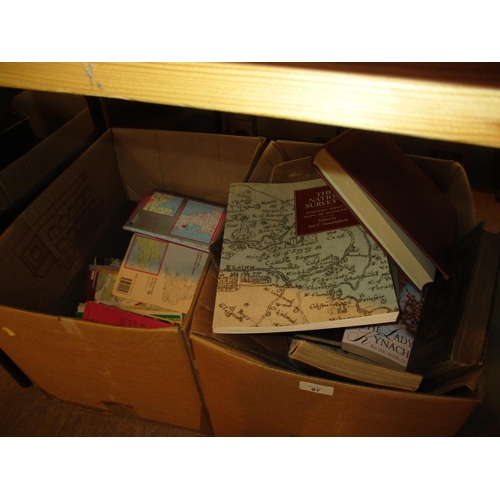 97 - Two Boxes with OS Maps and Books