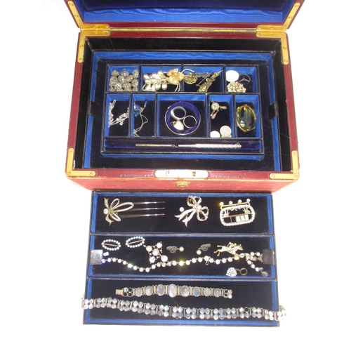 429 - W. Thornhill New Bond St. Jewellery Box with Vintage Jewellery