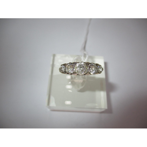 489 - 18ct Gold 5 Stone Diamond Ring, 4.2g, Size O