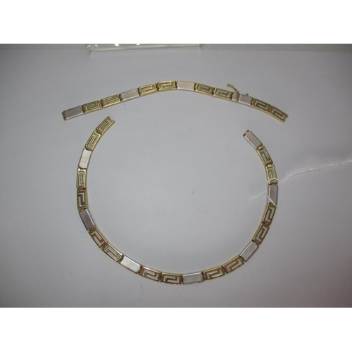 514 - 750 Bi-Colour Gold Necklace, 27.4g