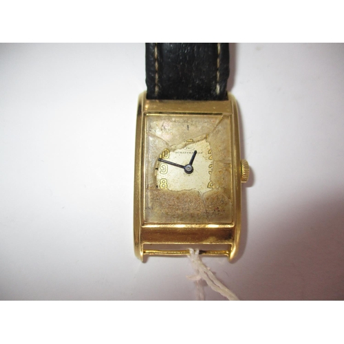 520 - Gents 18ct Gold IWC Watch, the case presentation engraved 1937, movement No. 948834