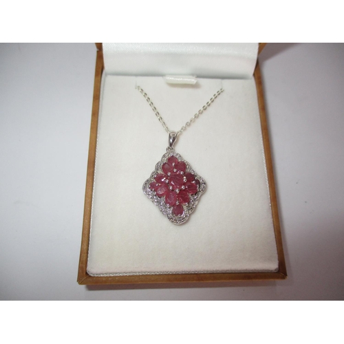 532 - Ruby Pendant with Chain