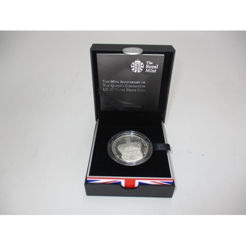 558 - Royal Mint The 60th Anniversary of The Queen's Coronation UK £5 Silver Proof Coin