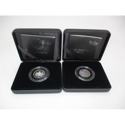 566 - Royal Mint The 100th Anniversary of The Birth of Benjamin Britten 2013 50p Silver Proof Coin and The... 