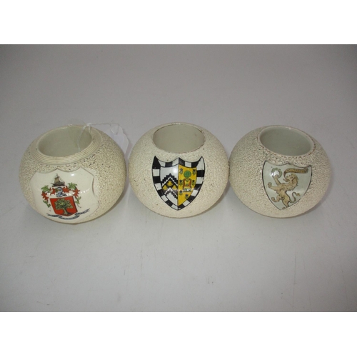 584 - Three MacIntyre Crested Pottery Match Pots