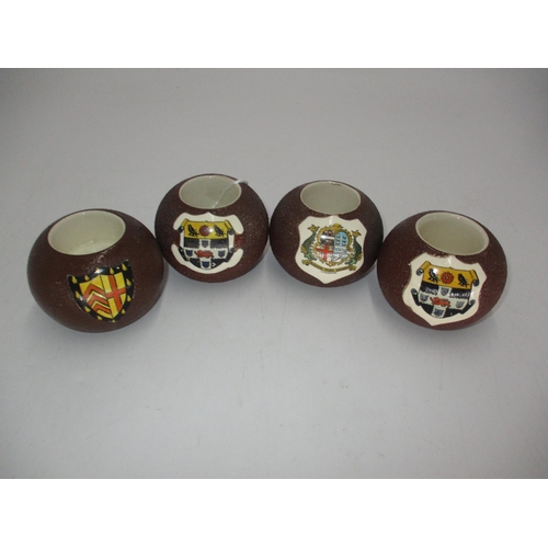 585 - Four MacIntyre Crested Pottery Match Pots