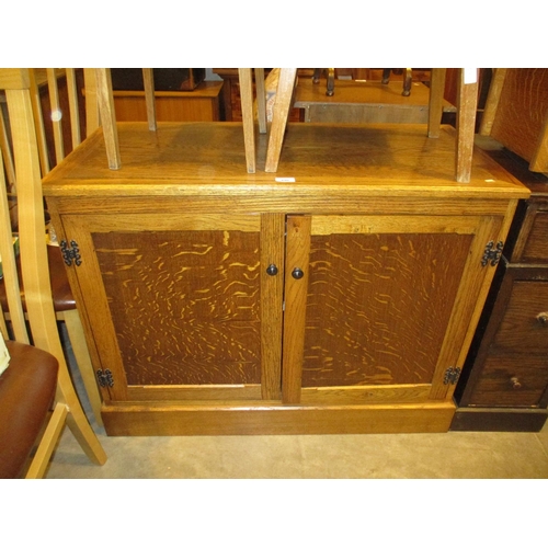 690 - Oak 2 Door Storage Cabinet, 99x47cm