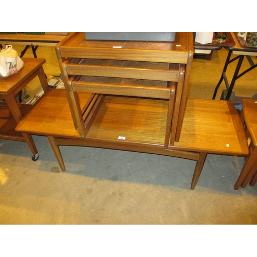 704 - Mid 20th Century G Plan Coffee Table and a Tiled Top Nest of Tables