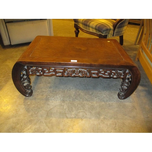 715 - Chinese Carved Hardwood Opium Table, 83x50cm