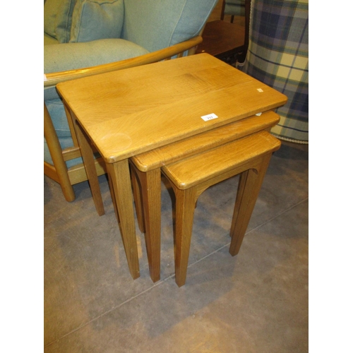 717 - Oak Nest of 3 Tables