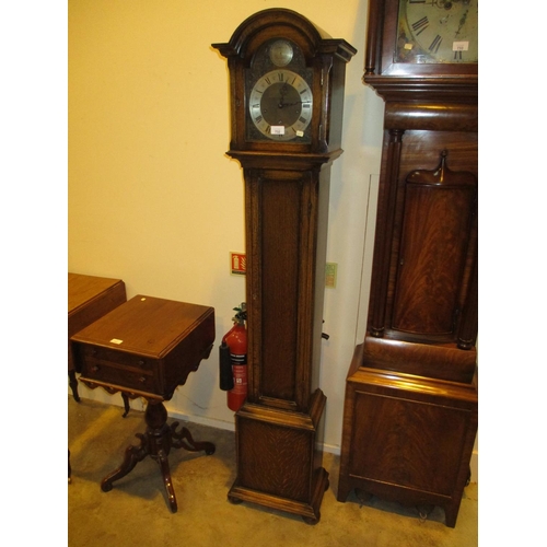 732 - 1930's Oak Grandmother Clock