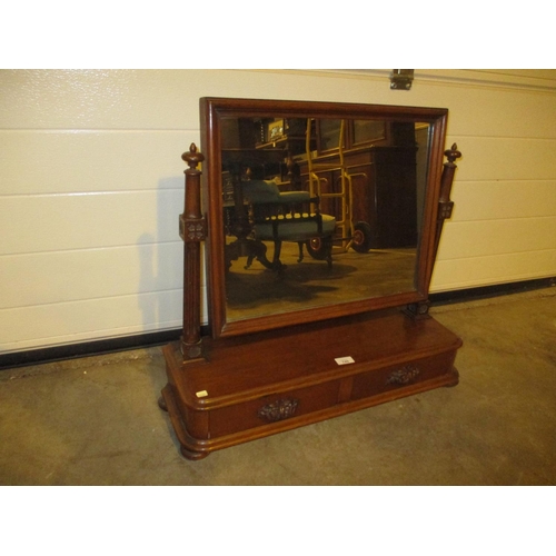 740 - Victorian Mahogany Toilet Mirror