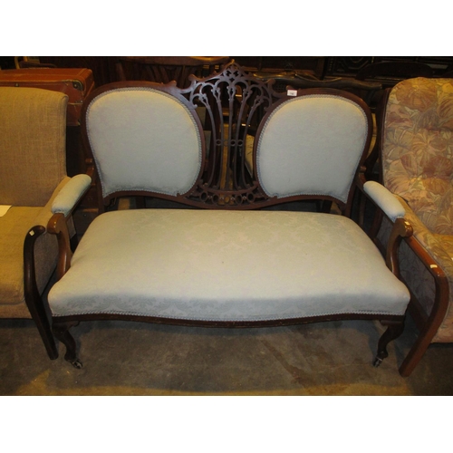 746 - Edwardian Mahogany Shaped Back Parlour Settee