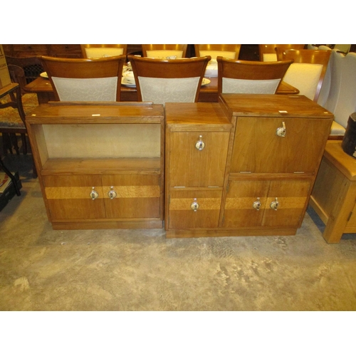 748 - Walnut Cocktail Cabinet and Small Side Cabinet, 82x68cm