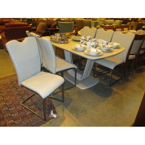 751 - Livorno Light Grey Dining Table with 6 Chairs