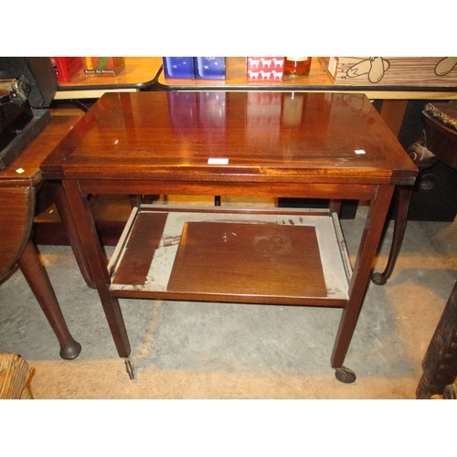 760 - 1920's Mahogany Fold Over Card Table