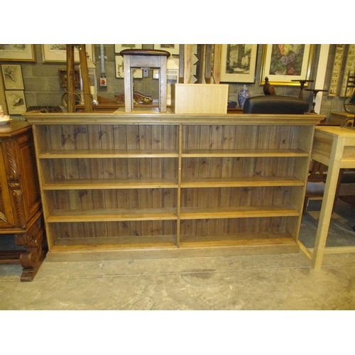 776 - Stripped Pine Low Bookshelves, 201cm