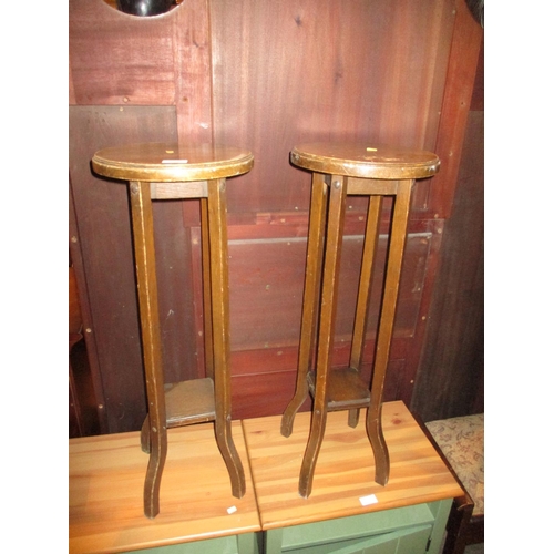 788 - Pair of Oak Plant Tables