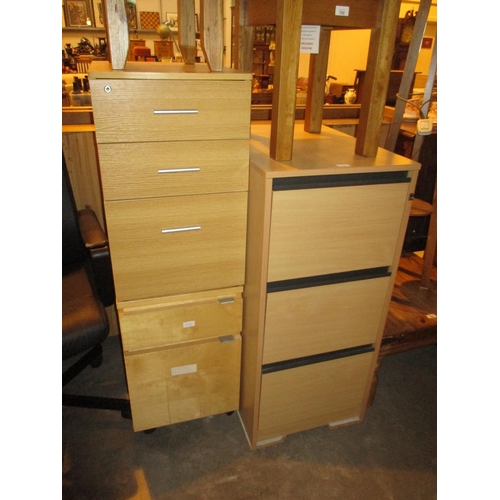 795A - DISPOSED - Three Drawer Filing Cabinet and 2 Filing Pedestals, 2 Computer Desks