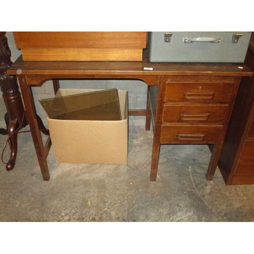 809 - Vintage Oak Desk, 106cm