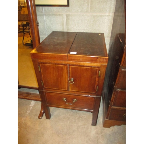 827 - Georgian Inlaid Mahogany Wash Cabinet