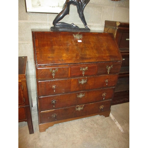 828 - Antique Mahogany Bureau, 91cm