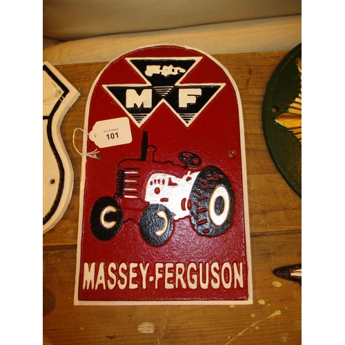 101 - Large Massey Ferguson Plaque