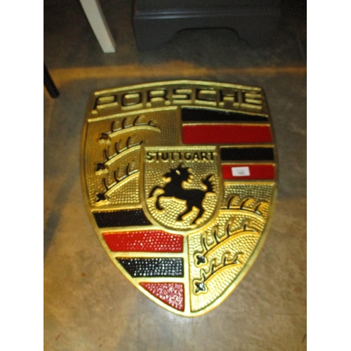 103 - Large Aluminium Porsche Plaque