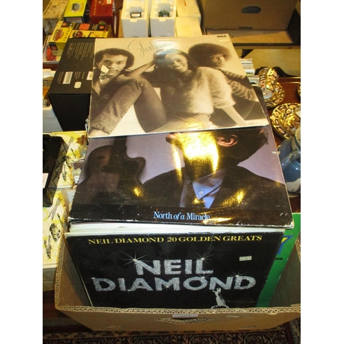 123 - Box of LPs including Shalamar, Nick Heyward and Neil Diamond