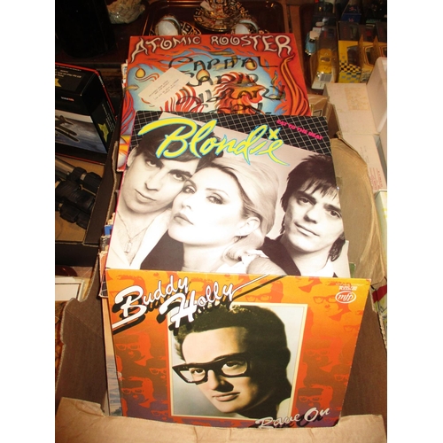 131 - Box of LPs including Atomic Rooster, Buddy Holly and Blondie