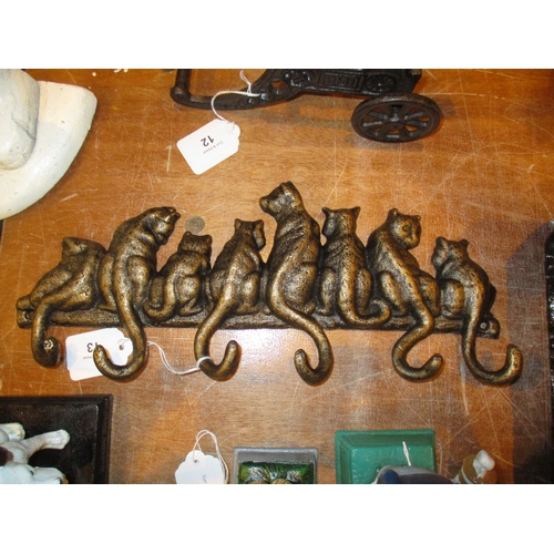 13 - Bronzed Cats Key Holder