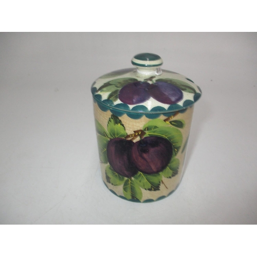 590 - Wemyss Plum Preserve Pot, 12cm