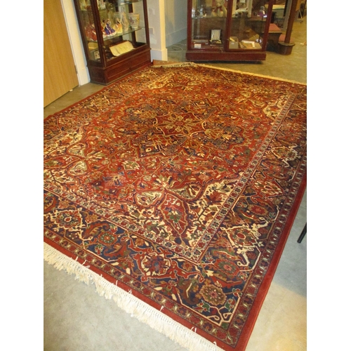 599 - Traditional Border Pattern Carpet, 360x270cm