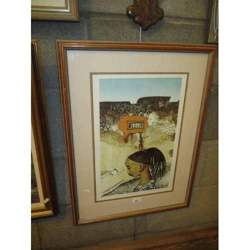 607 - Barbara Robertson, Signed Print, Mombasa Wall, 14/18