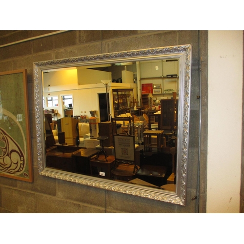 628 - Silvered Frame Wall Mirror, 86x112cm