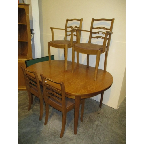 653 - Teak Extending Dining Table with 4 Chairs