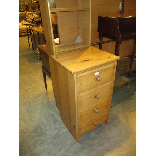 654 - Small Pine Chest of Drawers and 2 Small Shelf Units